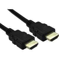 Black 3m HDMI cable with standard Type A connectors, gold-plated tips, by Cables Direct.