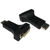 Black Cables Direct DisplayPort to DVI adapter with male DisplayPort and female DVI connectors.