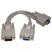 Gray Cables Direct EX-088 VGA splitter with two VGA connectors and one input cable.