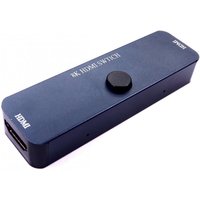 Black rectangular HDMI switch with a central knob, labeled "8K HDMI SWITCH" by Cables Direct.