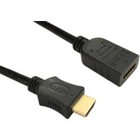 Black 2m HDMI cable with Type A connectors, textured grip, and gold-plated tips by Cables Direct.