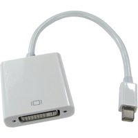 White Cables Direct video cable adapter, 0.15 m, with DisplayPort to DVI-D connectors, compact design.