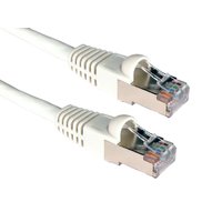 White Cables Direct S/FTP CAT6A 1.5m networking cable with shielded connectors and clear protective boots