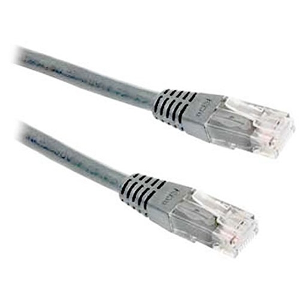 Gray 30m CAT5E network cable with transparent RJ45 connectors on both ends, featuring a flexible design suitable for various networking applications.