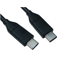Black USB C to USB C cable, 1m length, USB 3.2 Gen 2, with sleek connectors and durable design.
