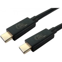 Black USB4 Gen 2x2 cable, 0.7 m, with USB-C connectors, by Cables Direct.