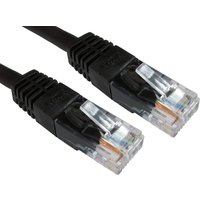 Black Cables Direct UTP Cat6 20m networking cable with clear RJ45 connectors, U/UTP design.