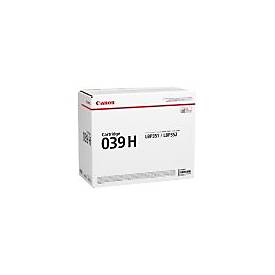 White box with red and black accents, labeled "Cartridge 039H 0288C002" by Canon, featuring a sleek design and clear branding for easy identification of the toner cartridge.