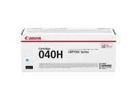 Cyan toner cartridge in a white box with red and black accents, labeled "Canon 040H" and "LBP7100C Series," indicating high-capacity for 10,000 pages.