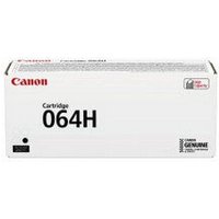 Canon 064H toner cartridge box, white with black text and Canon logo, labeled "Genuine" and "Black."