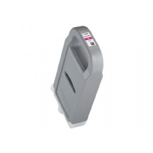 Canon PFI-1700M Magenta ink cartridge, featuring a gray plastic body with a handle, labeled with magenta color details, designed for Lucia Pro printers.
