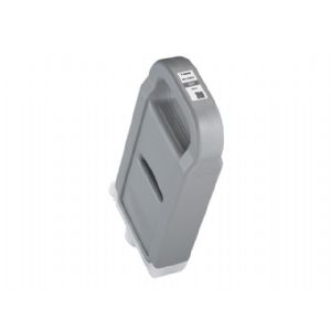 Grey ink cartridge with a sleek, rectangular design, featuring a handle for easy grip and a label on the side indicating it is a Canon Pfi 1700Gy with 700ml capacity.