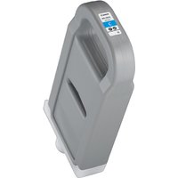 Gray Canon ink cartridge, cyan 700ml, rectangular with handle, labeled for IPF 8000/S.