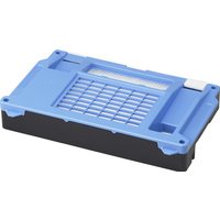 Blue and black Canon ink waste box with grid pattern and rectangular shape for IPF 700 printer.