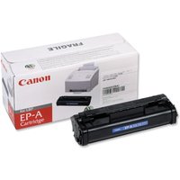 Black Canon toner cartridge with blue label, next to white box labeled "EP-A Cartridge" for Canon LBP-AX printer.