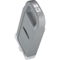 Gray Canon 2220B001/PFI-702BK ink cartridge, 700ml capacity, rectangular with a handle and label on top.