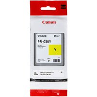Yellow Canon PFI-030Y ink cartridge, 55ml, in red and white packaging for Canon IPF TA-20 printer.