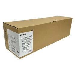 Canon 3645C001/D07 black drum kit in a brown cardboard box, featuring a label with product details and compatibility for Canon ImagePRESS C series printers.