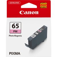 Canon CLI-65PM light magenta ink cartridge, black with pink label, in red and white packaging, 12.6ml capacity.