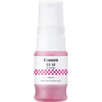 Canon 6290C001 magenta ink cartridge, cylindrical bottle with white cap and pink checkered label.