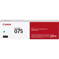 Canon cyan toner cartridge 075 in white box with red accents, compatible with imageCLASS printers.