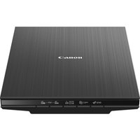 Black Canon CanoScan LiDE 400 flatbed scanner with sleek design and control buttons on the front panel.