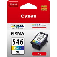Canon CL-546XL high yield color ink cartridge with red packaging, Pixma logo, and multicolor label.