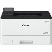 White Canon i-SENSYS LBP246dw II laser printer with black top panel and LCD screen.