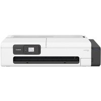 White Canon imagePROGRAF TC-21 large format printer with black accents, LCD screen, and Ethernet LAN connectivity.
