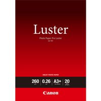 Canon LU-101 Luster Photo Paper Pro A3 Plus, red packaging, 20 sheets, 260gsm, 0.26mm thickness, A3+ size.