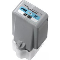 Gray Canon LUCIA PRO II ink cartridge with blue label, model 4100, standard yield, photo cyan color.