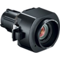 Black Canon RS-SL01ST projection lens with red-tinted glass and hexagonal housing.