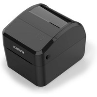 Black Capture Direct Thermal printer, 203dpi, desktop size, with USB, Serial, and Ethernet ports.