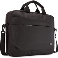 Black Case Logic Advantage ADVA-114 messenger case with dual handles, front zip pocket, and adjustable shoulder strap.