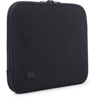 Black Case Logic LAPS214 sleeve case with zip closure and subtle logo patch, designed for 14-inch laptops.