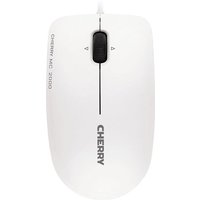 Pale grey CHERRY MC 2000 corded mouse with tilt wheel, USB connection, and sleek design.