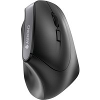 Black Cherry MW 4500 ergonomic wireless vertical mouse with curved design and side buttons.