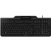 Black Cherry SECURE BOARD 1.0 keyboard, USB QWERTZ layout, German, with integrated smart card reader.