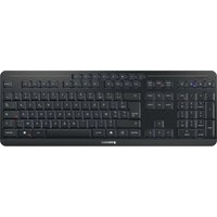 Black CHERRY Stream ultimate keyboard with full-size layout, numeric keypad, and multimedia keys.