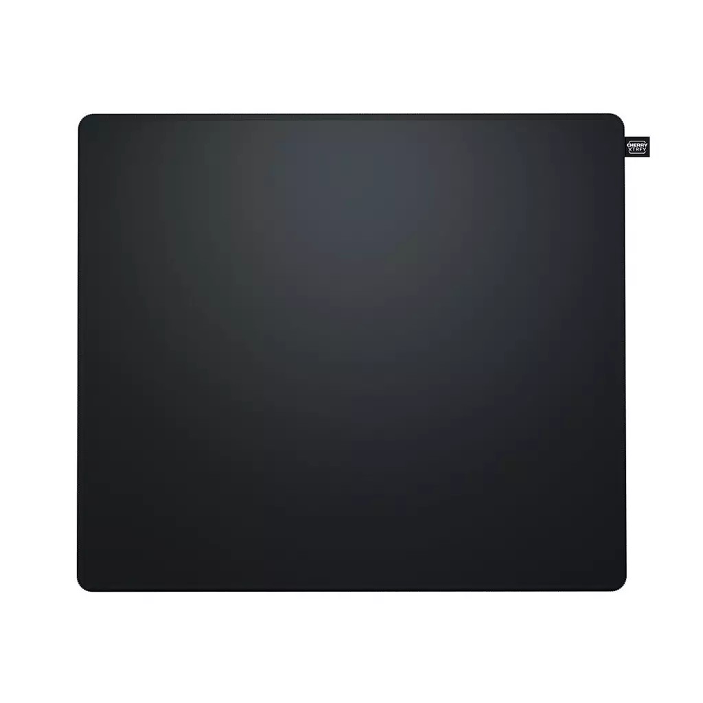 Black gaming mouse pad with a smooth surface and stitched edges, featuring the Cherry XTRFY logo in the top right corner.