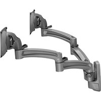 Black Chief K2W220B monitor mount with dual adjustable arms and wall brackets for 30-inch screens.