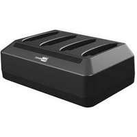 Black CipherLab 4-slot charging cradle with sleek rectangular design and brand logo on the front.