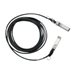 Cisco 10GBASE-CU SFP+ cable in black, 2 meters long, featuring twinaxial design with metal connectors on both ends for high-speed network connections.