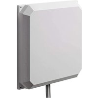 White Cisco Aironet dual-band directional Wi-Fi patch antenna with square design, wall mount, and four ports.