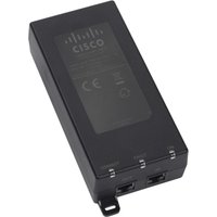Black Cisco Aironet PoE Injector 30W with two Ethernet ports and LED indicators on the front panel.