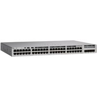 Cisco C9200-48PXG-A network switch, silver, 48 ports, rack-mountable, with ventilation slots on sides.