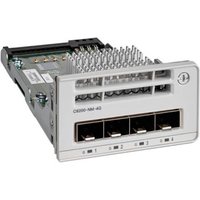 Cisco C9200-NM-4G network switch module, silver with four Gigabit Ethernet ports and visible circuit components.