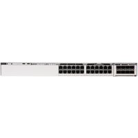 Cisco C9350-24T network switch, grey, 1U, 24 Ethernet ports, managed L3, sleek front panel design.
