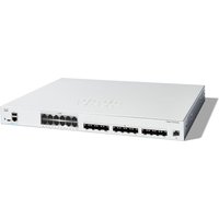 Cisco Catalyst 1300-24XTS switch, white, 12-port 10G copper, 12x10GE, rectangular, compact design.