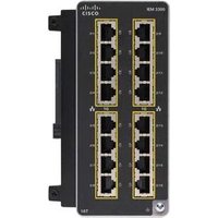 "Cisco Catalyst IE3300 black Ethernet switch with 12 ports, LED indicators, and rugged design for industrial use"